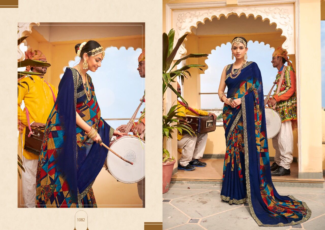 Saroj Gorgeous 4 Casual Daily Wear Georgette Printed Stylish  Saree Collection
